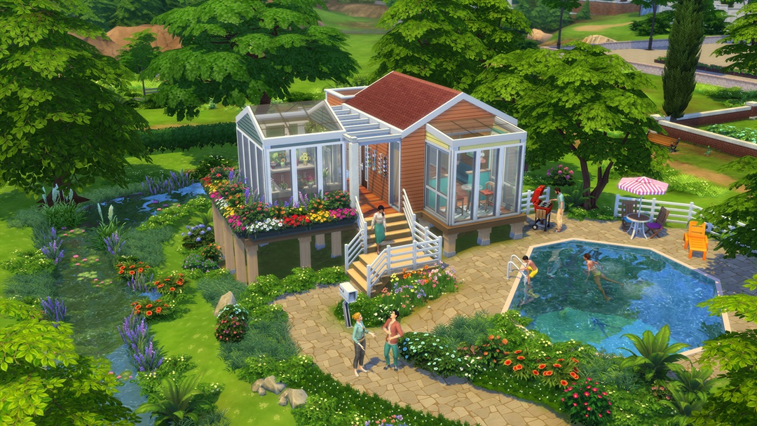 The Sims 4 küçük evler paketi görseli