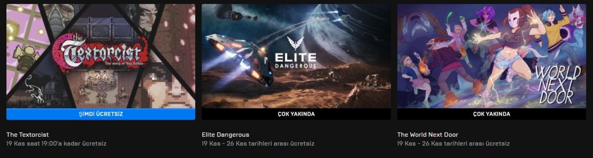 Epic Games'in Yeni Ücretsiz Oyunu Belli Oldu (19 Kasım)