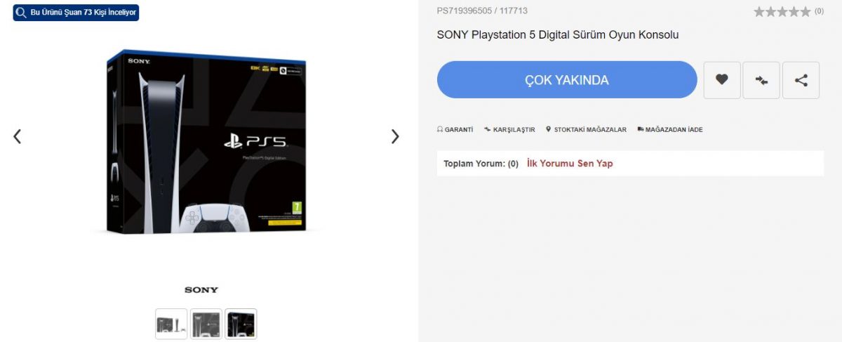 PlayStation 5 Digital Mağazalarda Listelendi!