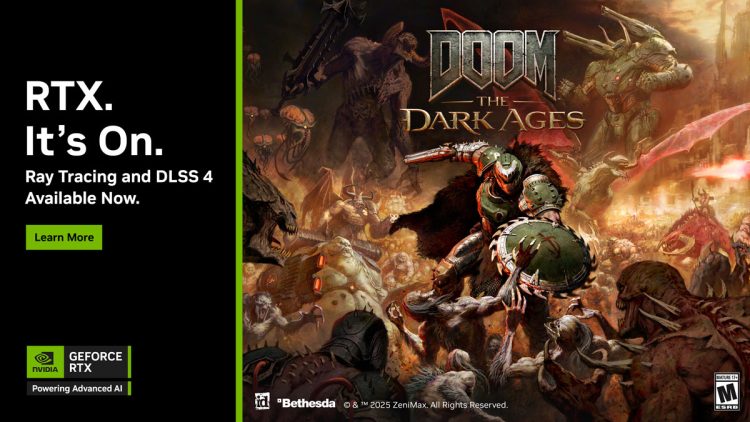 DOOM The Dark Ages ve Dahası için DLSS 4 ve Çoklu Kare Oluşturma Desteği Geliyor
